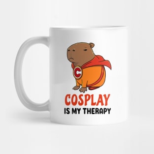 Cosplay is my therapy Capybara Superhero Mug